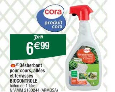 désherbant pour cours, allées et terrasses biocontrole