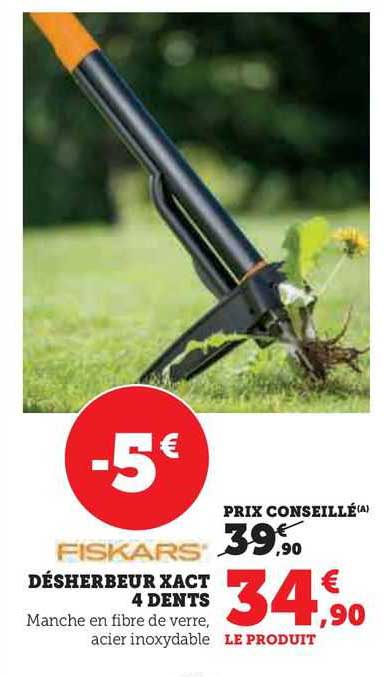 désherbeur xact 4 dents fiskars