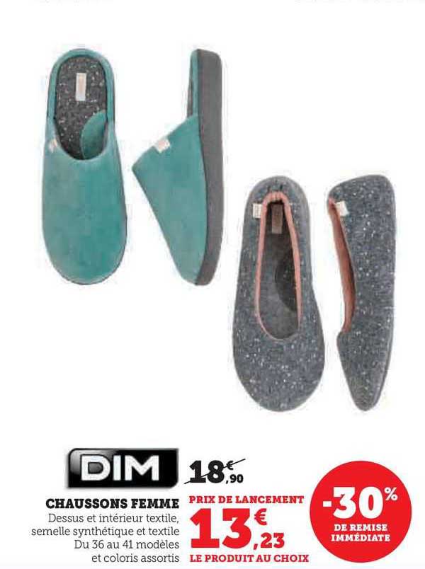 Dim Chaussons Femme