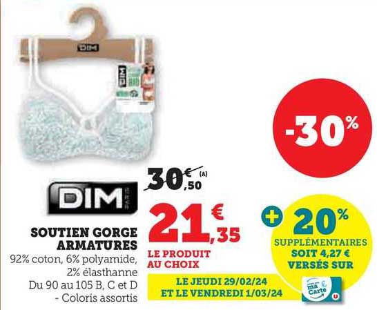 dim soutien gorge armatures