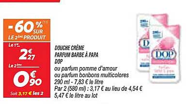 douche crème parfum barbe à papa dop