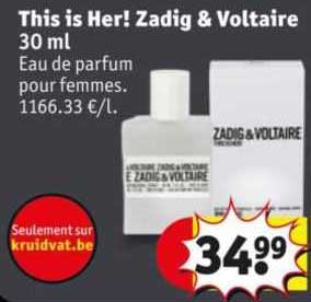 eau de parfum pour femmes this is her! zadig & voltaire 30 ml