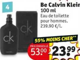 eau de toilette pour hommes be calvin klein 100 ml