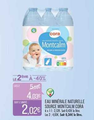 Eau Minérale Naturelle Source Montcalm Cora