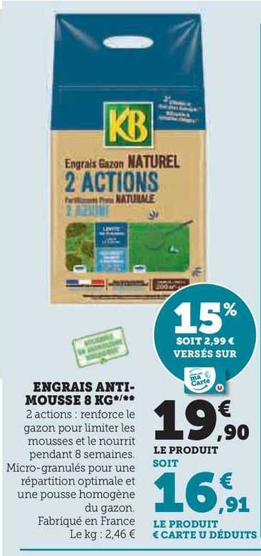 engrais anti-mousse 8 kg*/**