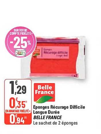éponges récurage difficile longue durée belle france