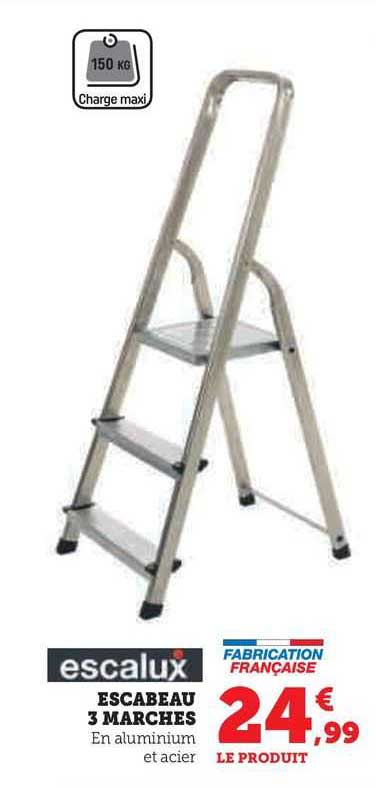 escalux escabeaux 3 marches