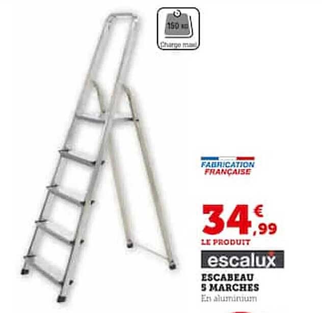 escalux escabeaux 5 marches