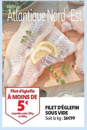 filet d'églefin sous vide