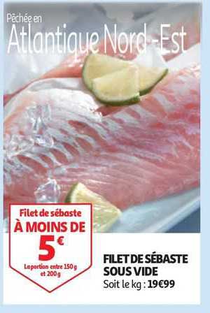 filet de sébaste sous vide