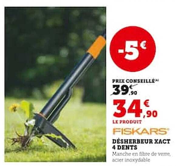 fiskars désherbeur xact 4 dents