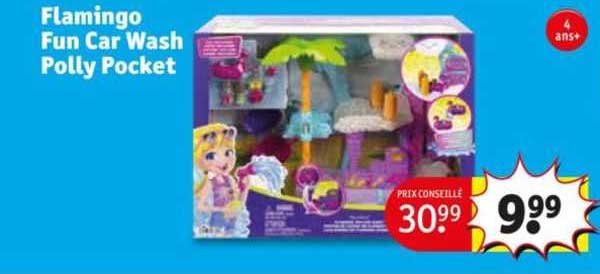 flamingo fun car wash polly pocket