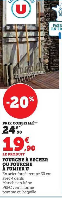 Fourche à Bécher Ou Fourche à Fumier U