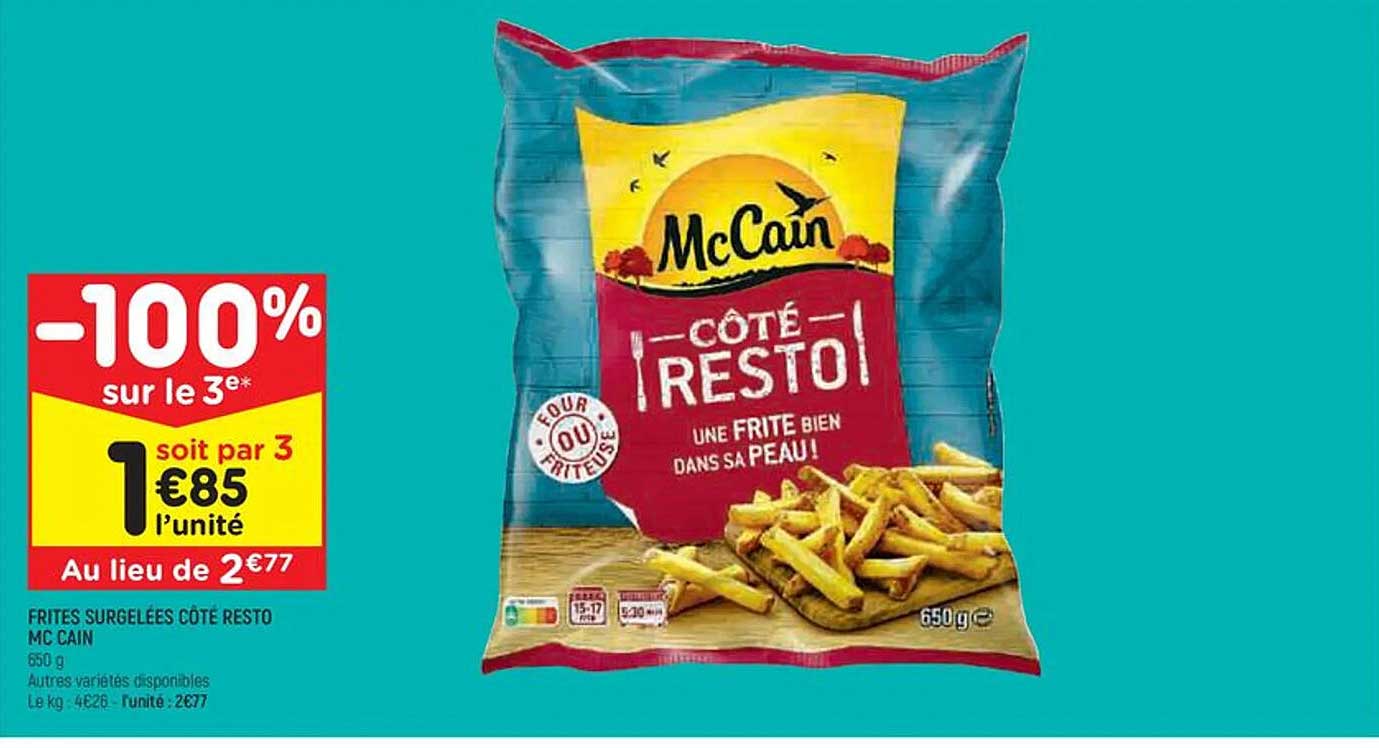 frites surgelées côté resto mc cain
