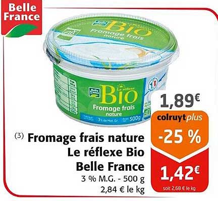 fromage frais nature le réflexe bio belle france