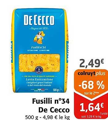 fusilli n°34 de cecco