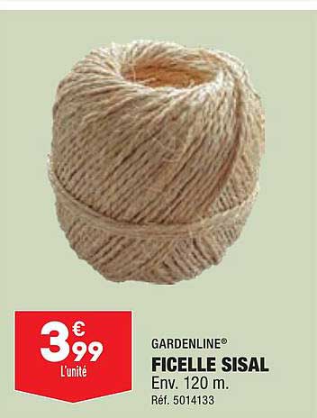 gardenline ficelle sisal