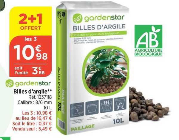 gardenstar billes d'argile