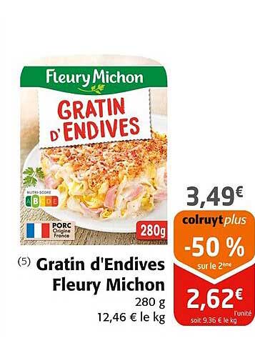 gratin d'endives fleury michon