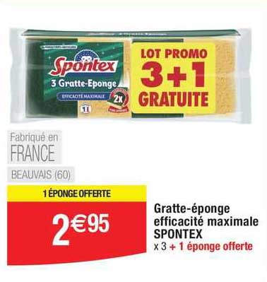 gratte-épinge efficacité maximale spontex