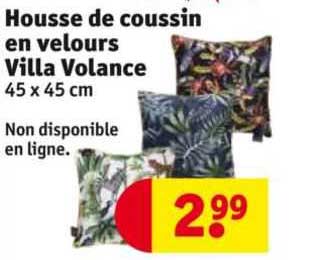housse de coussin en velours villa volance