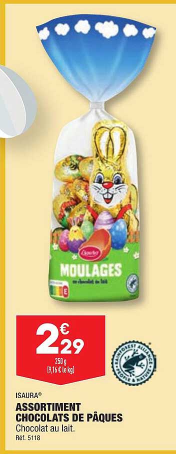 isaura assortiment chocolats de pâques