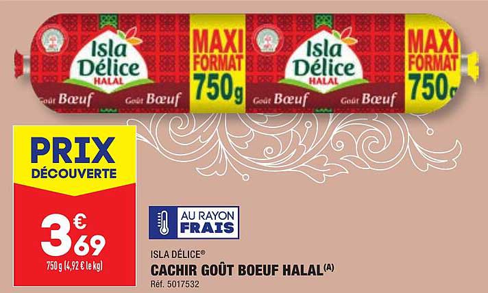 isla délice cachir goût boeuf halal