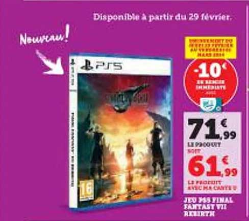 jeu ps5 final fantast vII