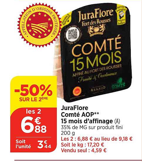 juraflore comté aop** 15 mois d'affinage