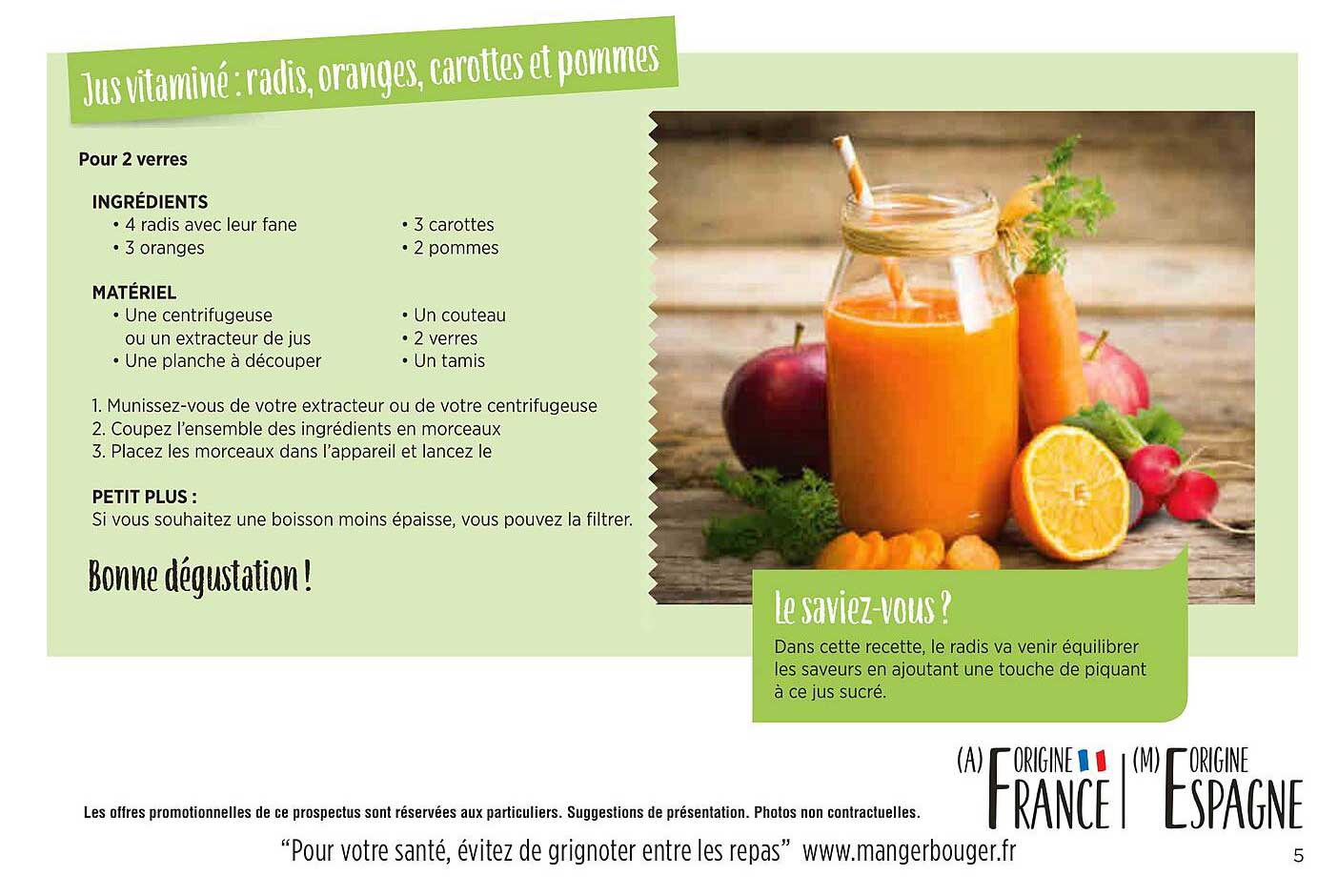 Jus Vitaminé : Radis, Oranges, Carottes Et Pommes