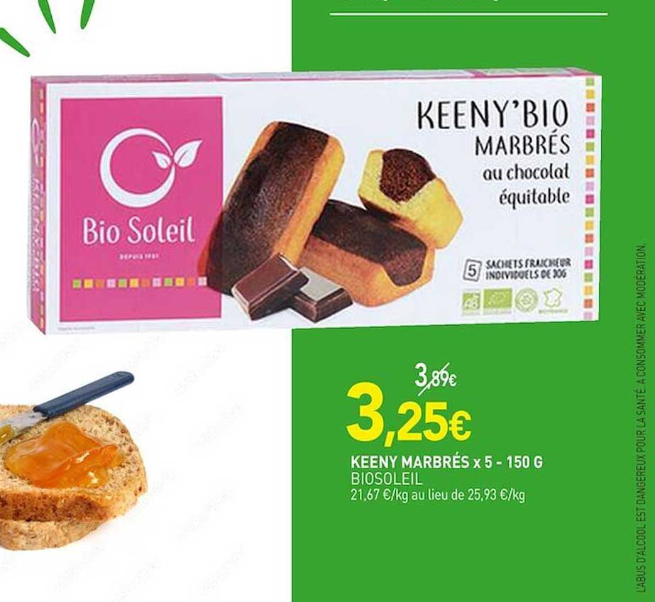 keeny marbrés x 5 biosoleil - 150 g