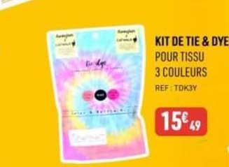 kit de tie & dye pour tissue 3 couleurs