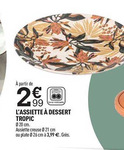 l'assiette à dessert tropic
