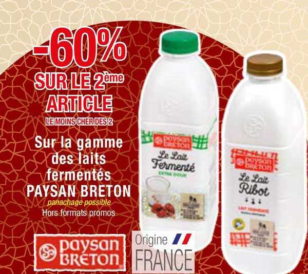 la gamme des laits fermentés paysan breton