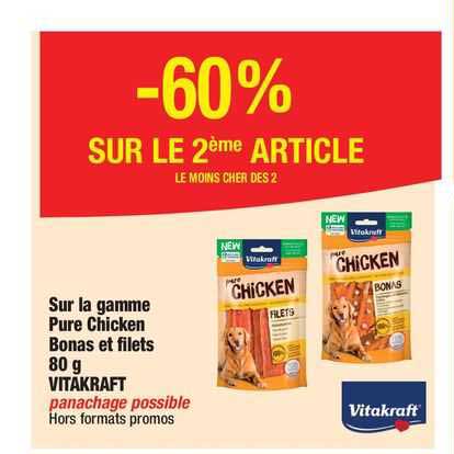 la gamme pure chicken bonas et filets 80 g vitakraft