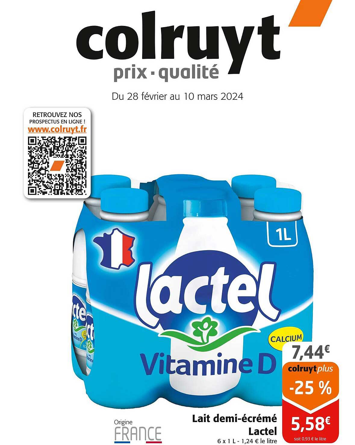 lait demi-écrémé lactel