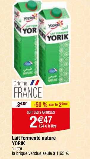 Lait Fermenté Nature Yorik