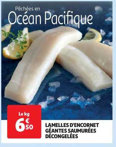 lamelles d'encornet géantes saumurées décongelées