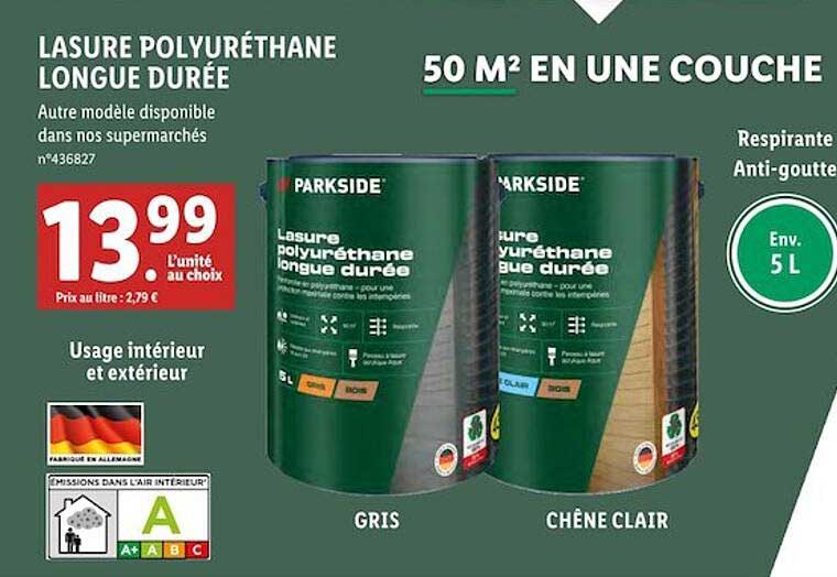 lasure polyuréthane longue durée parkside