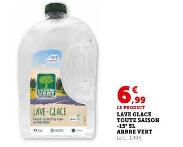 lave glace toute saison -15° 5l arbre vert