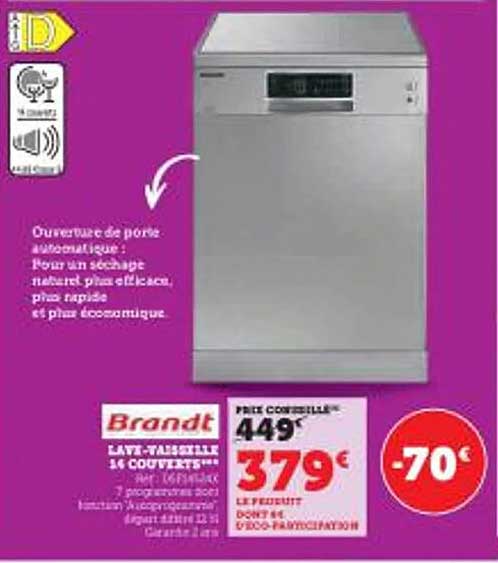 lave-vaisselle 14 couverts brandt