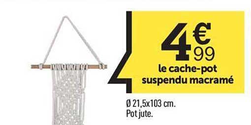 le cache-pot suspendu macramé