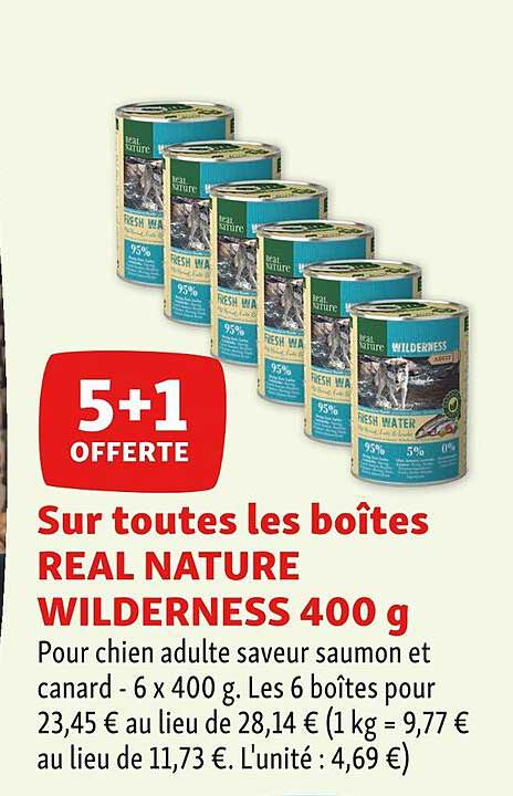 les boîtes real nature wilderness 400 g