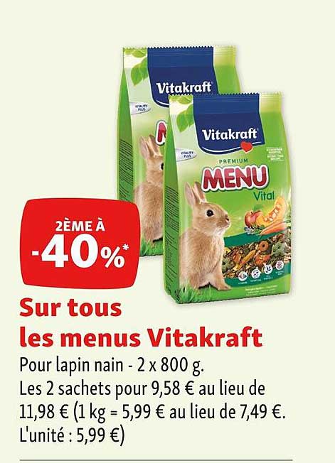 les menus vitakraft