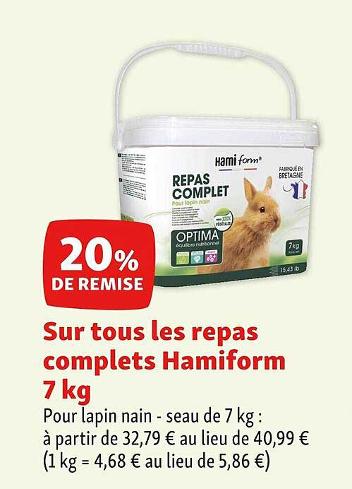 Les Repas Complets Hamiform 7 Kg