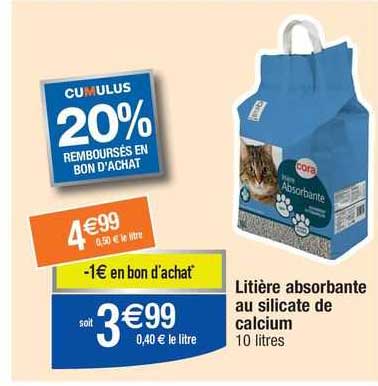 litière absorbante au silicate de calcium
