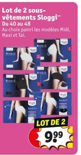 lot de 2 sous-vêtements sloggi