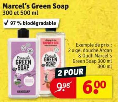 marcel's green soap 300 et 500 ml