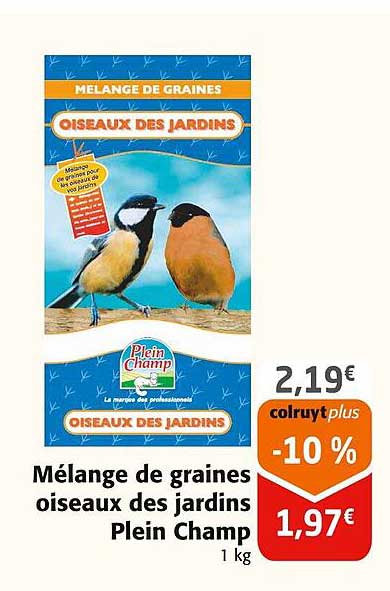 mélange de graines oiseaux des jardins plein champ