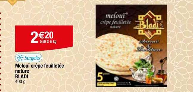 melouï crêpe feuilletée nature bladi